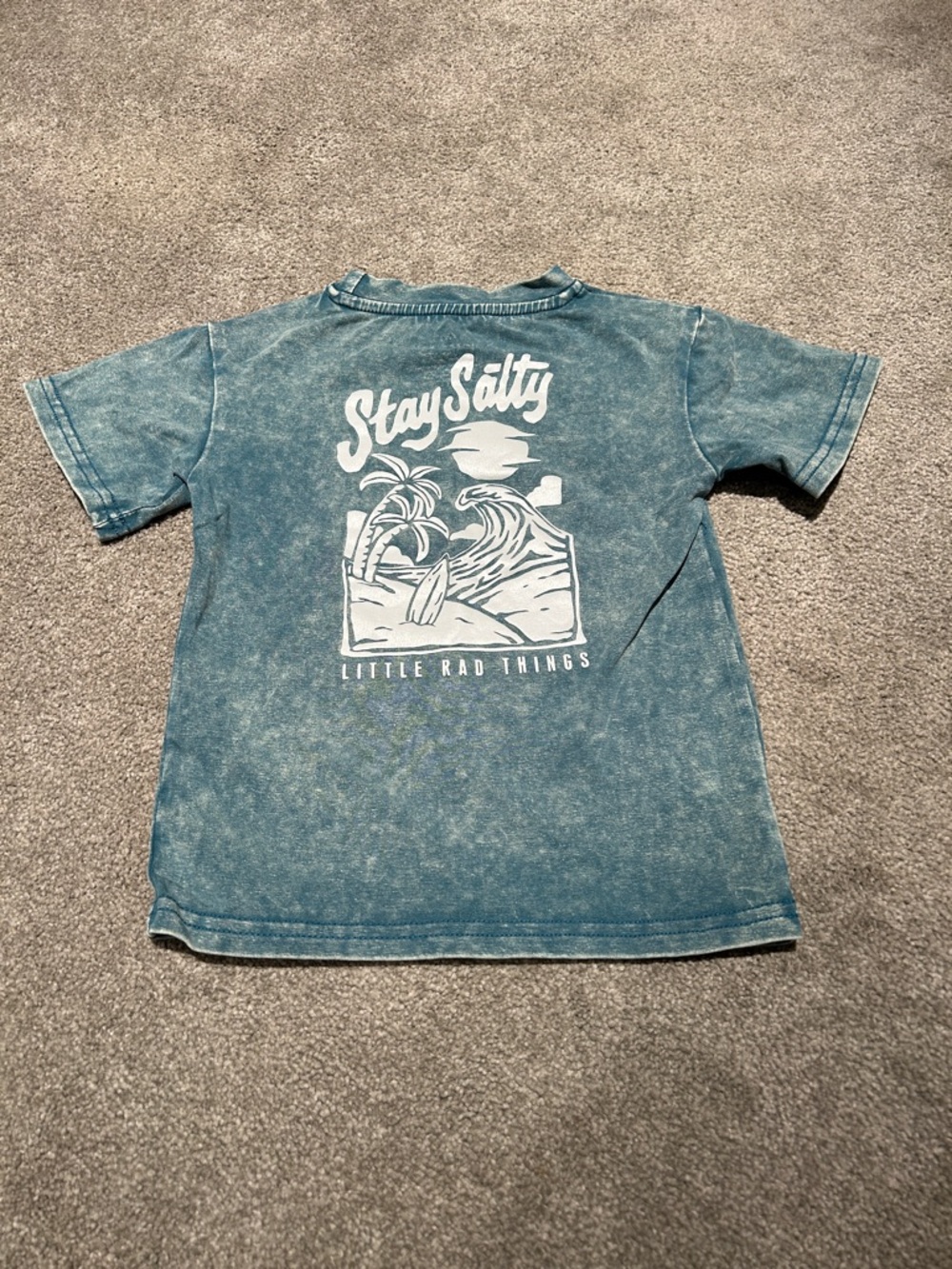 Kids' Stay Salty Graphic Tee - Washed Blue